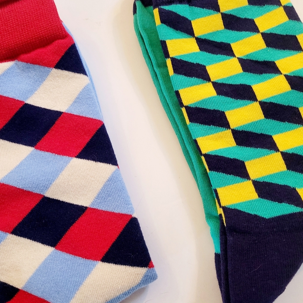 NEW Colorful Geometric Pattern Socks - Picture 6 of 6